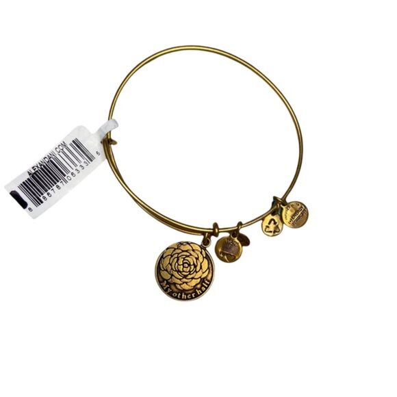 Alex and Ani My Other Half Gold Expandable Adjustable Bangle Bracelet - Picture 1 of 8